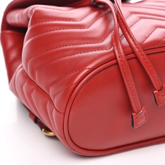 Gucci Marmont Quilted Leather Backpack in Red main image 7